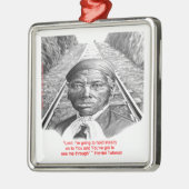 Harriet Tubman & "Hold Steady Lord" Quote Metal Tree Decoration (Left)