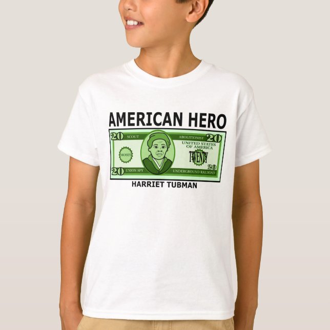 Harriet Tubman on Twenty Dollar Bill T-Shirt (Front)