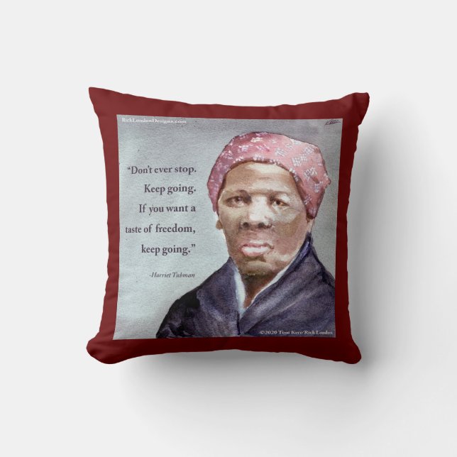 Harriet Tubman & Quote Cushion (Front)