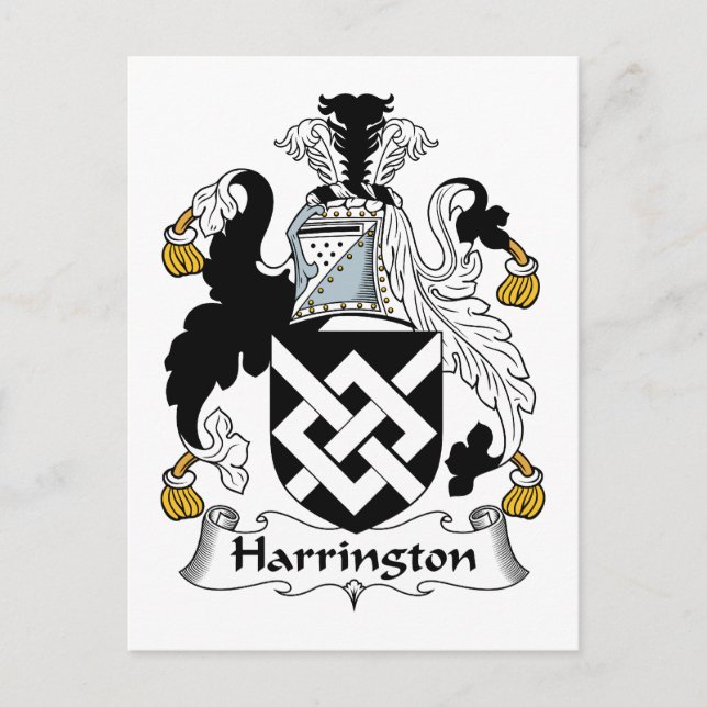 Harrington Family Crest Postcard (Front)