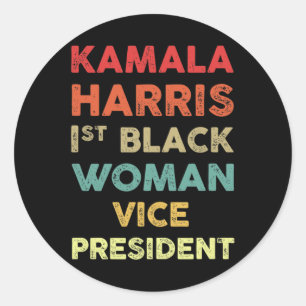 Harris 1st Black Woman Vice President 2020 Classic Round Sticker