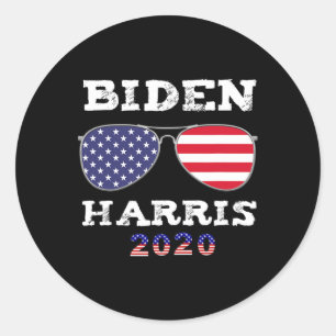 Harris 2020 American Flag Sungles Classic Round Sticker