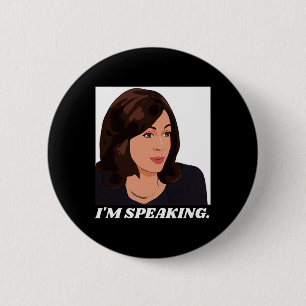 Harris 2020 Kamala Harris Vp Debate I'm Speaking 6 Cm Round Badge