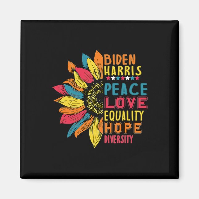 Harris 2020 Peace Love Equality Hope Diversity 1  Magnet (Front)