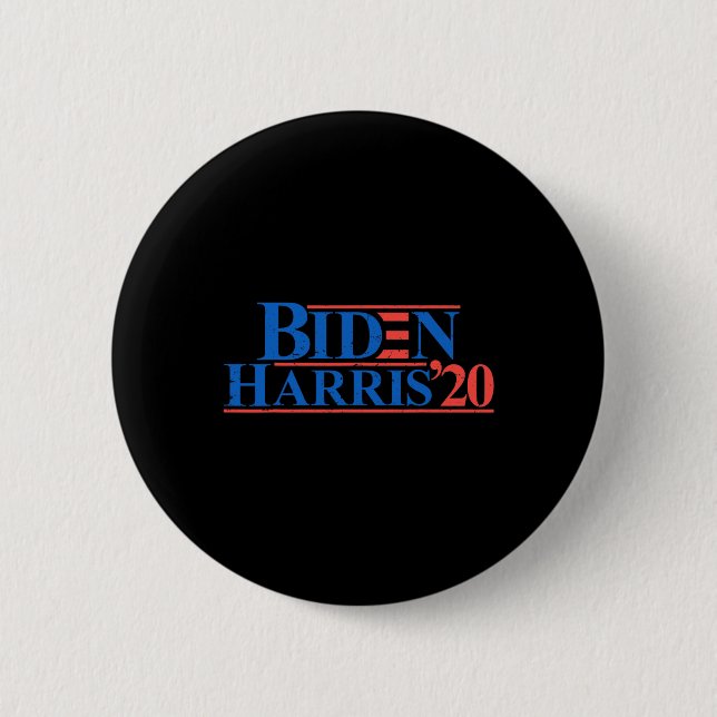 Harris 2020 President Vice Pres Distressed Joe Kam 6 Cm Round Badge (Front)
