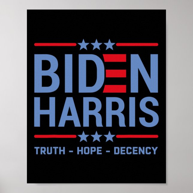 Harris 2020 Truth Hope Decency  Poster (Front)