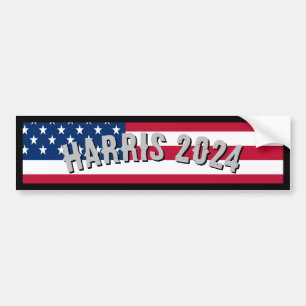 Harris 2024 American Flag Bumper Sticker