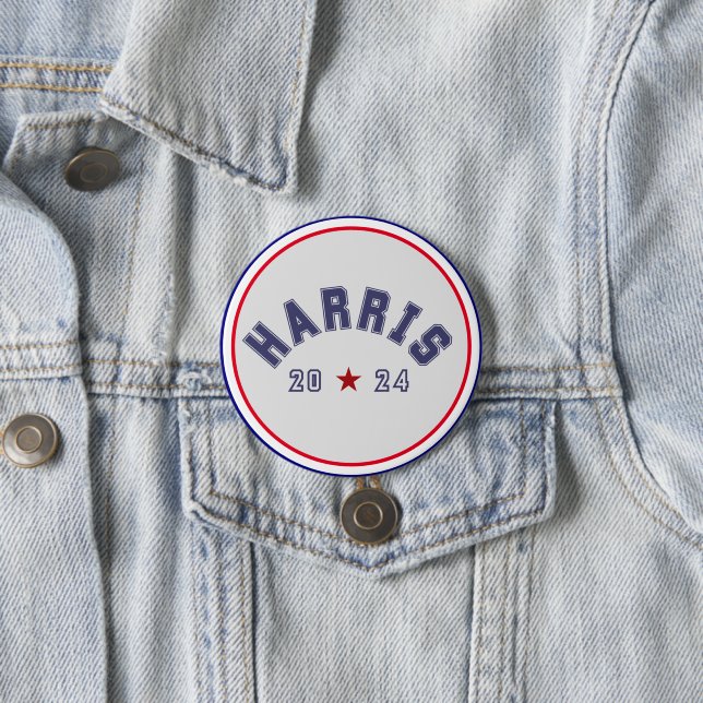 Harris 2024 Athletic Word Art 7.5 Cm Round Badge (In Situ)
