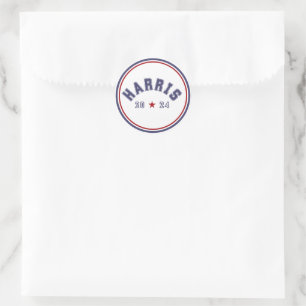 Harris 2024 Athletic Word Art  Classic Round Sticker
