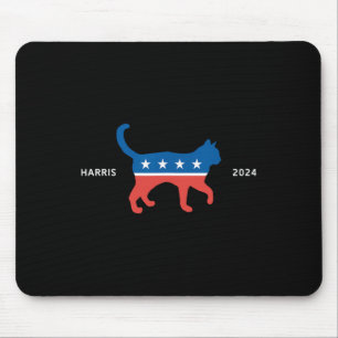 Harris 2024 Democrat Cat - Vote For Kamala Wheimer Mouse Mat