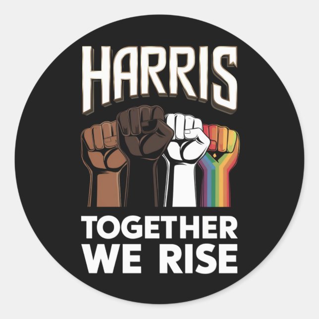 Harris 2024 Election LGBT Kamala Harris 2024 Classic Round Sticker (Front)