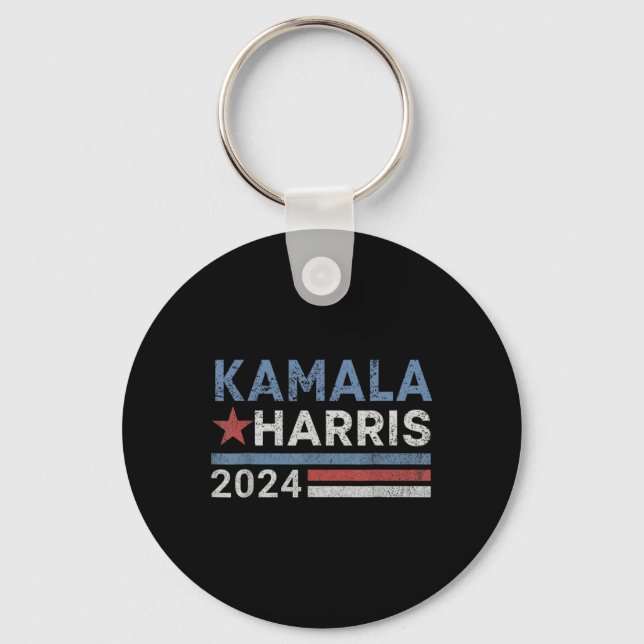 Harris 2024 For President Election Campaign  Key Ring (Front)