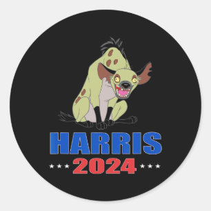 Harris 2024 Funny Hyena Classic Round Sticker
