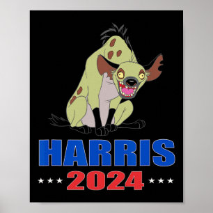 Harris 2024 Funny Hyena Poster