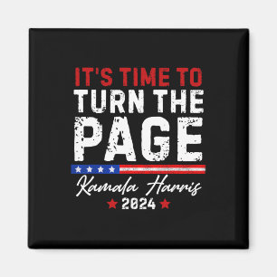 Harris 2024 It's Time To Turn Page Magnet