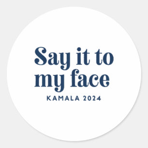 Harris 2024 Kamala Harris For President Election 2 Classic Round Sticker
