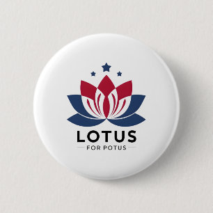 Harris 2024 Lotus For Potus President Trend Electi 6 Cm Round Badge