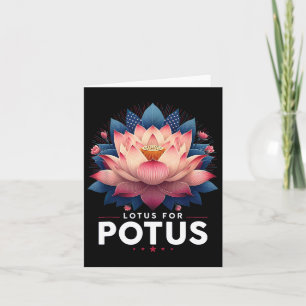 Harris 2024 Lotus For Potus Trending President Card