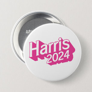 Harris 2024 Pink Colourful 7.5 Cm Round Badge