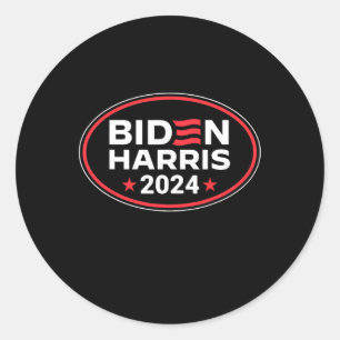 Harris 2024 President American Flag Joe Biden Kama Classic Round Sticker