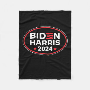 Harris 2024 President American Flag Joe Biden Kama Fleece Blanket