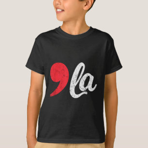 Harris 2024 President Distressed Comma La Funny 1  T-Shirt