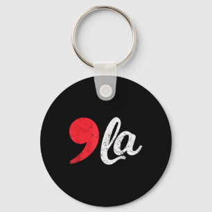 Harris 2024 President Distressed Comma La Funny Key Ring