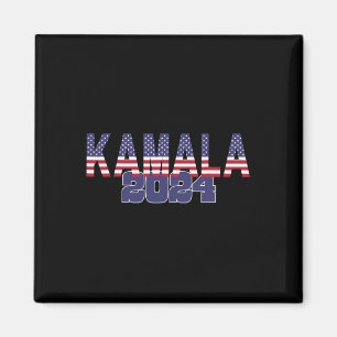 Harris 2024 President Red White Blue Flag America Magnet