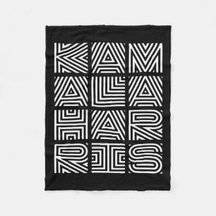 Harris 2024 Quilted Geometry Lettering Fleece Blanket