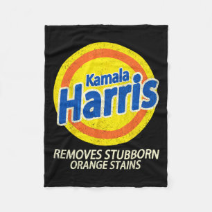 Harris 2024 Removes Stubborn Orange Stains Funny  Fleece Blanket