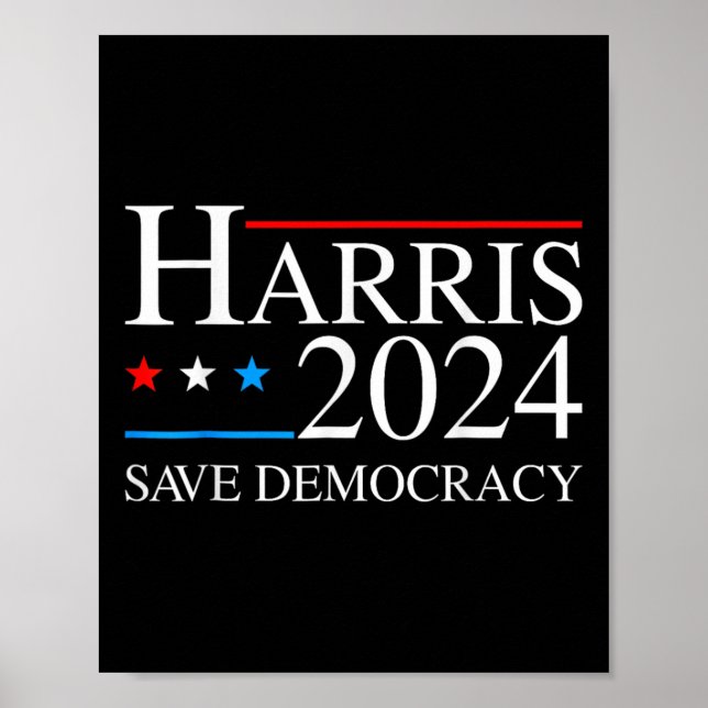 Harris 2024 Save Democratic Election Campaign Us F Poster (Front)
