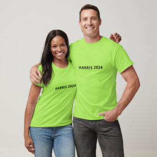 Harris 2024 simple modern custom text brat green T-Shirt