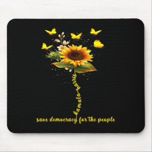 Harris 2024 Sunflower Save Democracy For The Peopl Mouse Mat