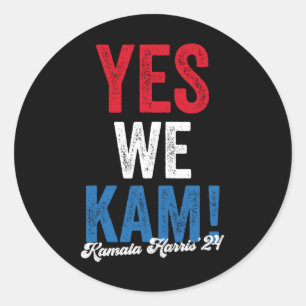 Harris 2024 Support I&#';m With Her Kamala Harris Classic Round Sticker