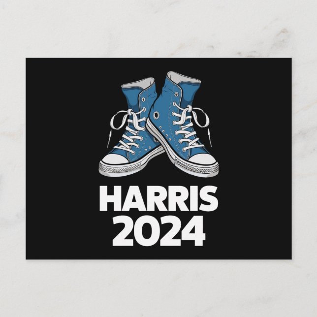 HARRIS 2024 Vote President Kamala Election Sneaker Postcard (Front)