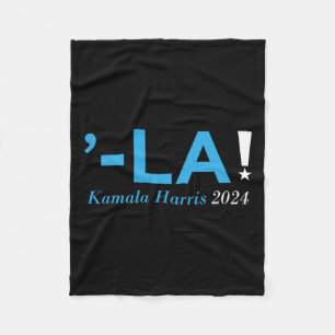 Harris 24 Comma La Kamala Walz 2024 President Kama Fleece Blanket