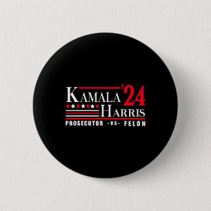 Harris 24 Prosecutor Vs Felon  6 Cm Round Badge