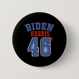 Harris 46 Squared Joe Biden 46th President Of Usa  6 Cm Round Badge