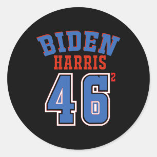 Harris 46 Squared Joe Biden 46th President Of Usa Classic Round Sticker