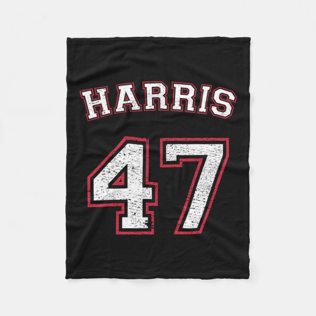 Harris 47 47th President  Fleece Blanket (Front)