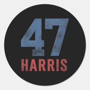 Harris 47 First Woman President For Girls And Teen Classic Round Sticker