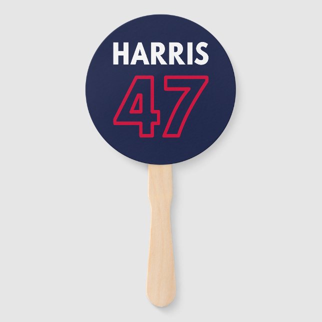 Harris 47 III - Kamala Harris For President Hand Fan (Front)