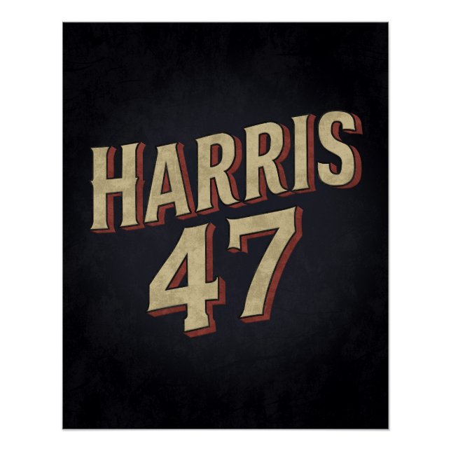 Harris 47 vintage calligraphy poster (Front)