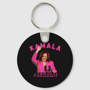 Harris Aka For President 47 Pink Comma La 2024 Wom Key Ring