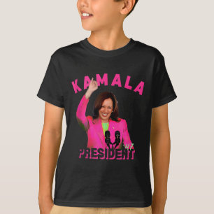 Harris Aka For President 47 Pink Comma La 2024 Wom T-Shirt