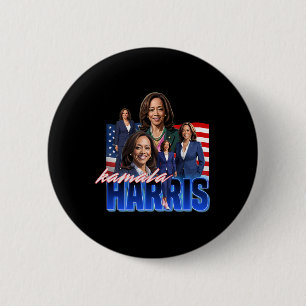 Harris American Flag Bootleg  6 Cm Round Badge