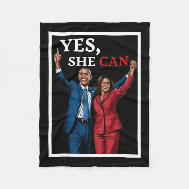 Harris And Barack Obama Forward 2024 Election  Fleece Blanket (Front)