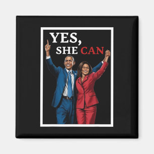 Harris And Barack Obama Forward 2024 Election Magnet