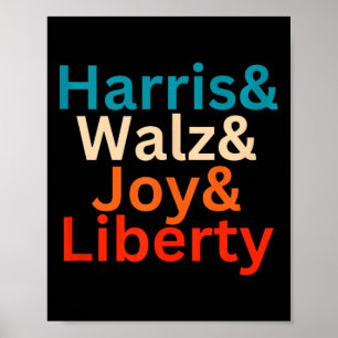 Harris And W Joy Liberty Vintage Retro Tim Waltz K Poster