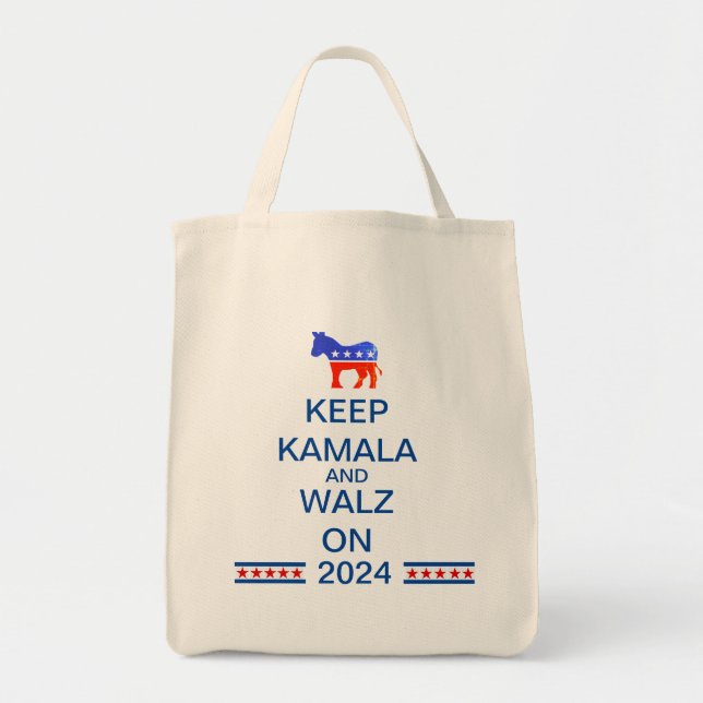 Harris and Walz 2024 Tote Bag (Front)